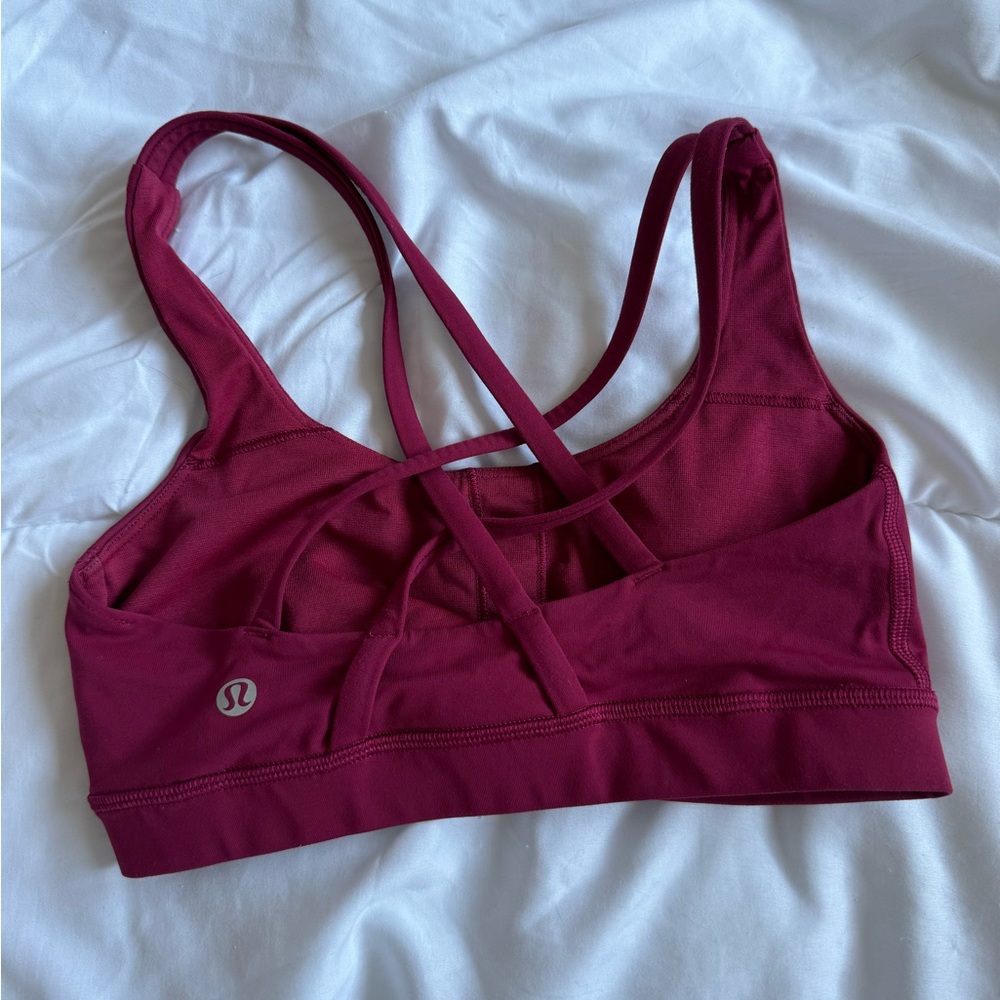 burgundy lululemon sports bra - Picture 2 of 2